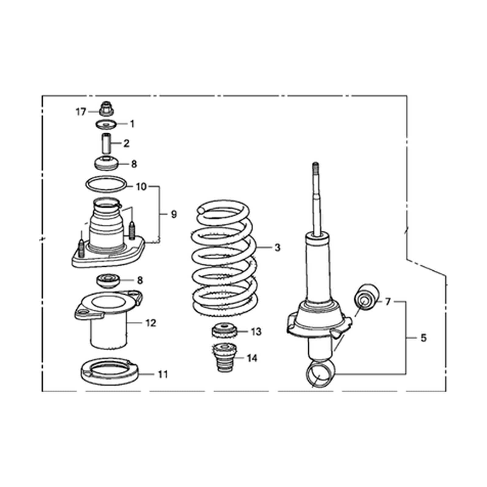 Honda CR-V 2007 Rear Left Shock Absorber product image