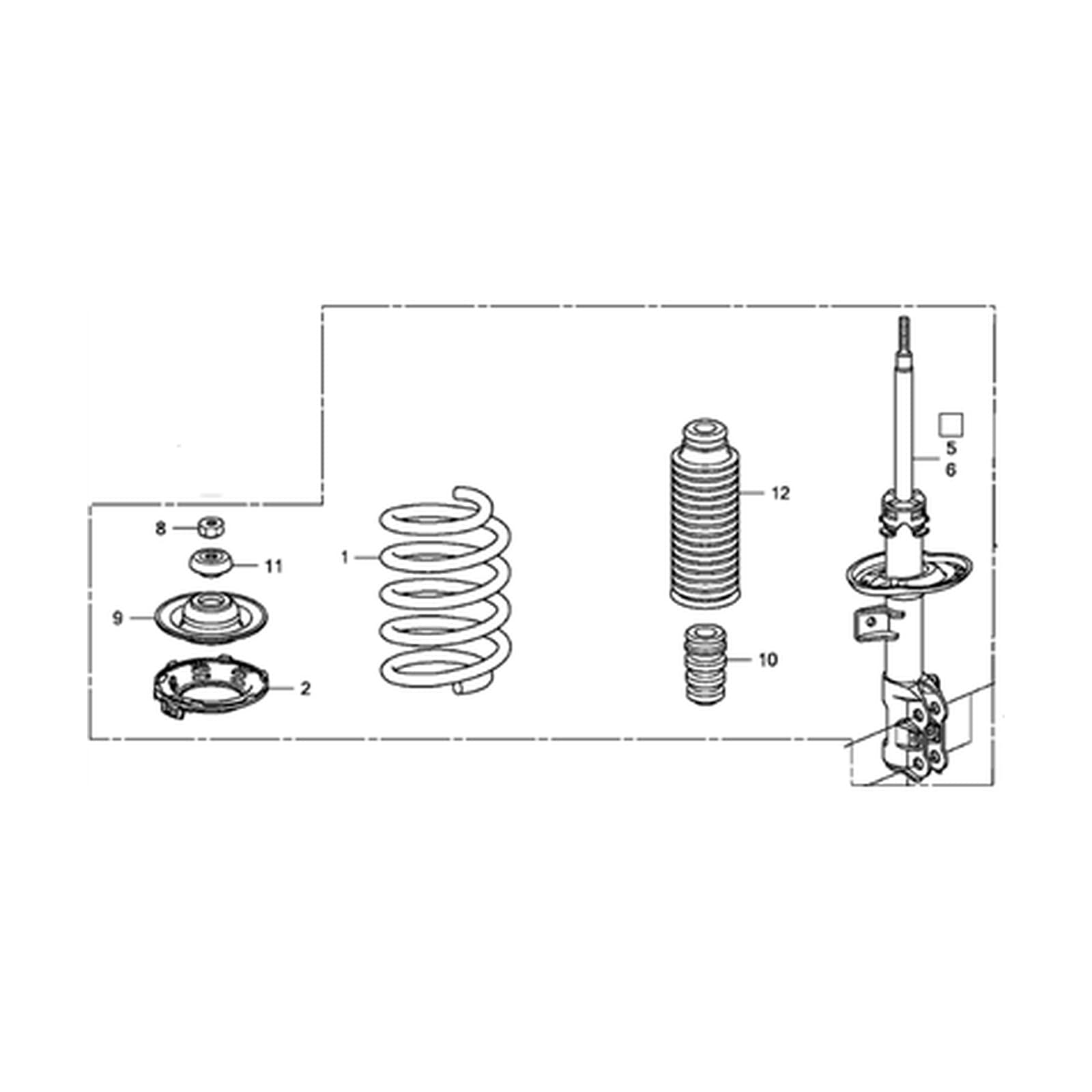 Honda Fit 2007-2008 Front Left Shock Absorber product image