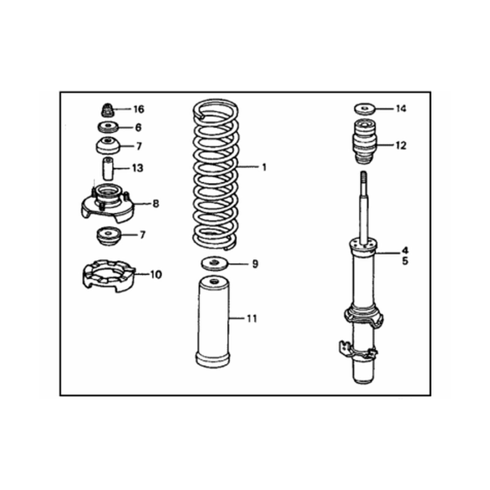 Front shock absorbers for Honda Accord OEM 51601-SM1-A14