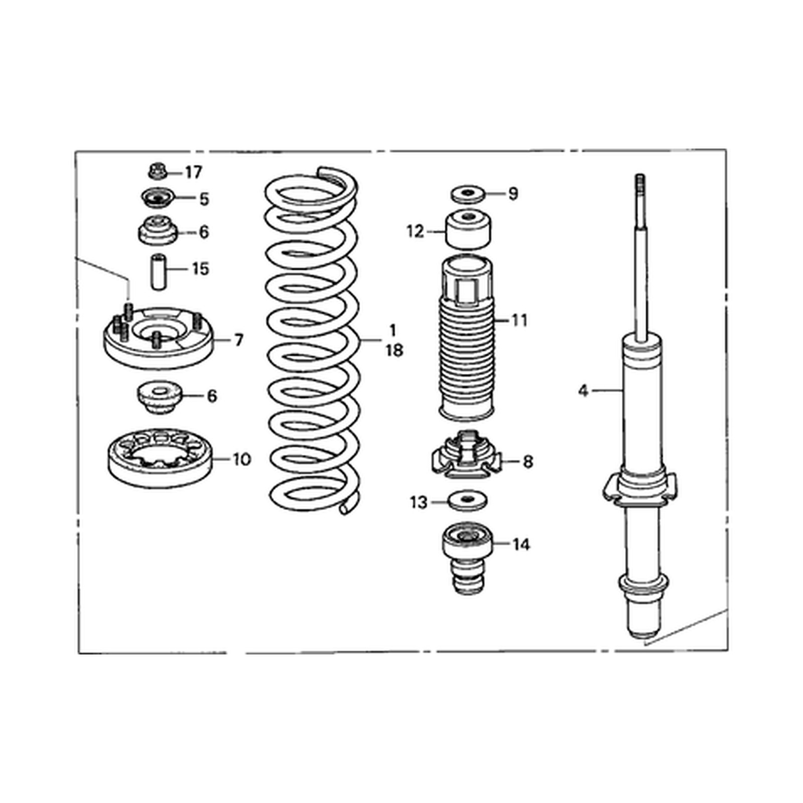 Front Left shock absorbers for Honda Accord OEM 51602-SDP-A84