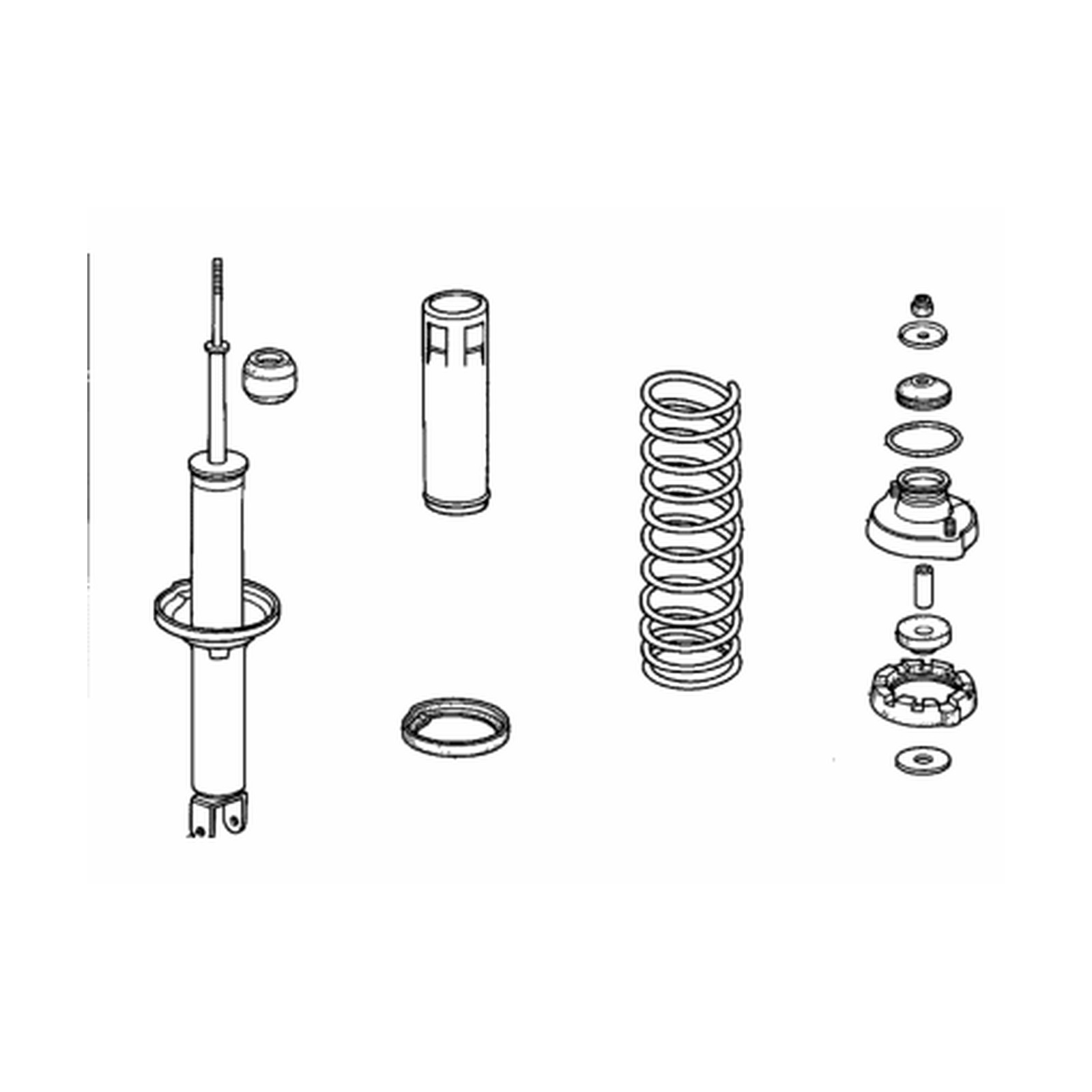 Rear Left shock absorbers for Honda Accord OEM 52620-SE0-631
