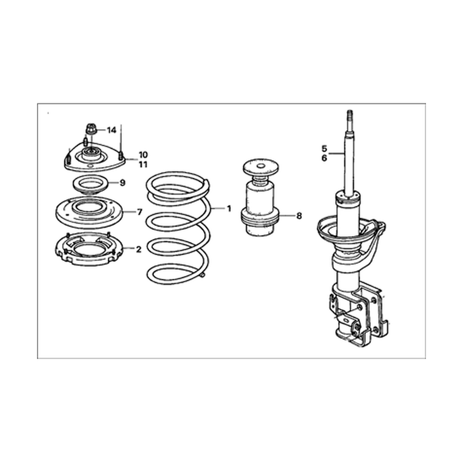 Front Right shock absorbers for Honda CR-V OEM 51601-S9A-A24