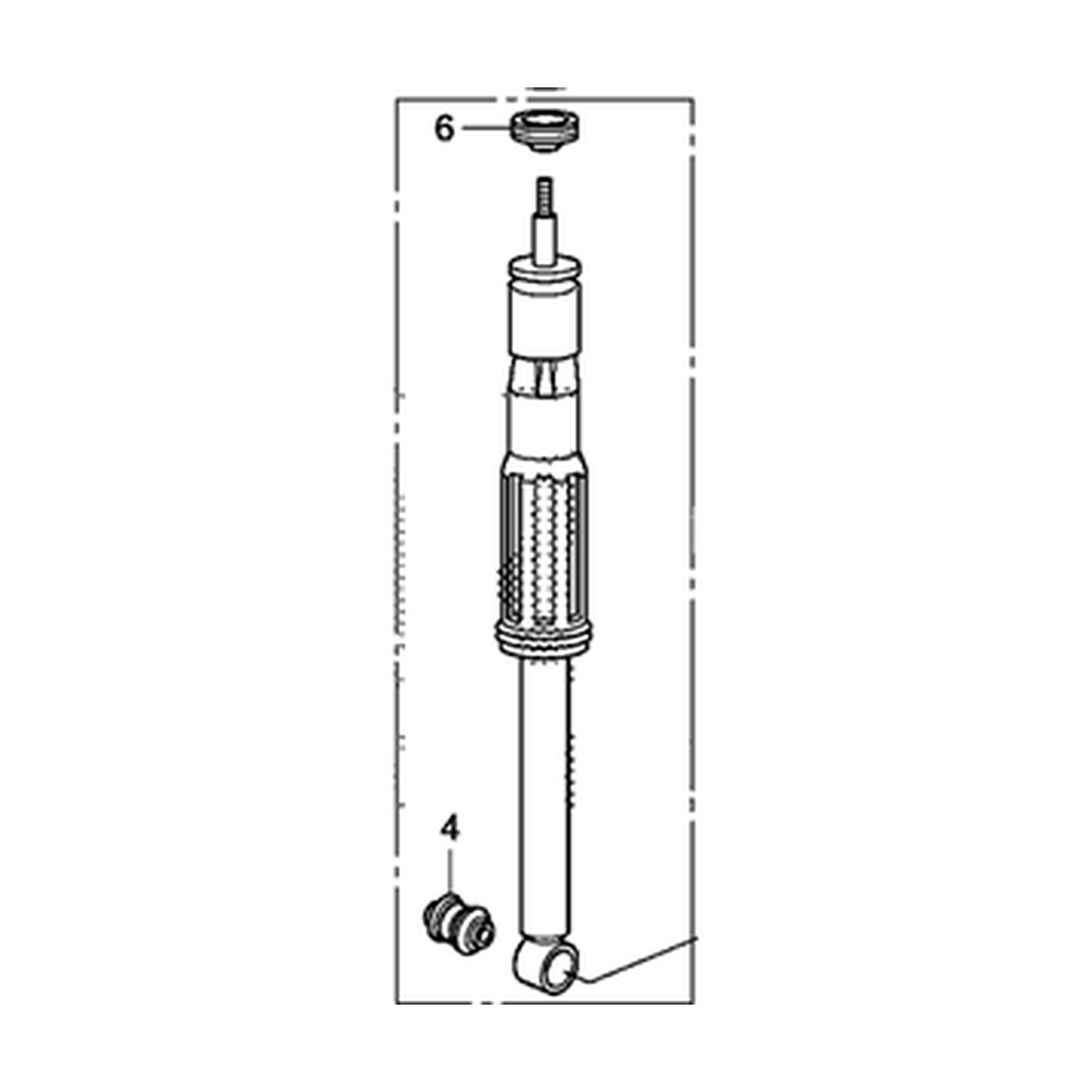 Rear shock absorbers for Honda Fit OEM 52610-TK6-307