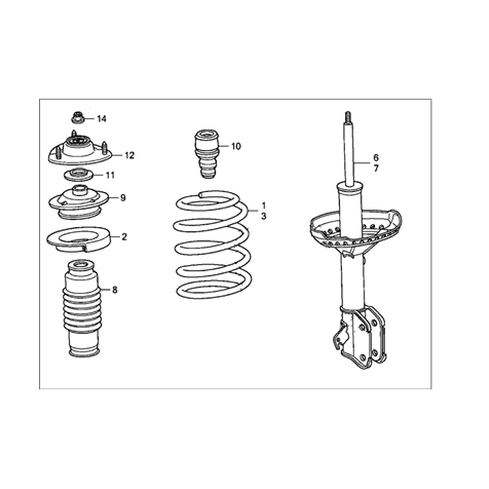 Front shock absorbers for Honda Odyssey OEM 51602-SHJ-A49