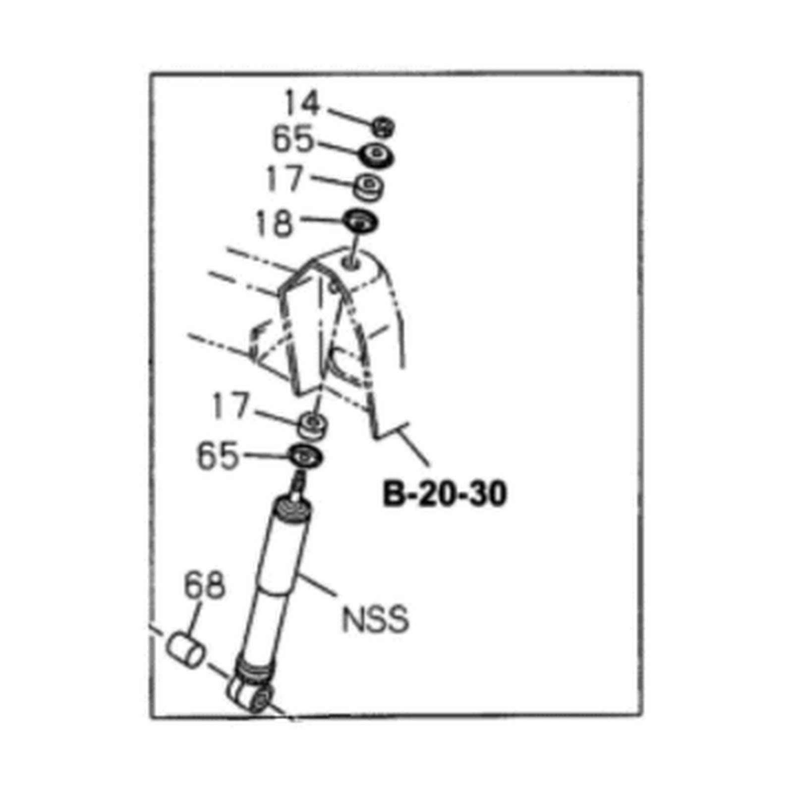 Front shock absorbers for Honda Passport OEM 8-97133-838-0