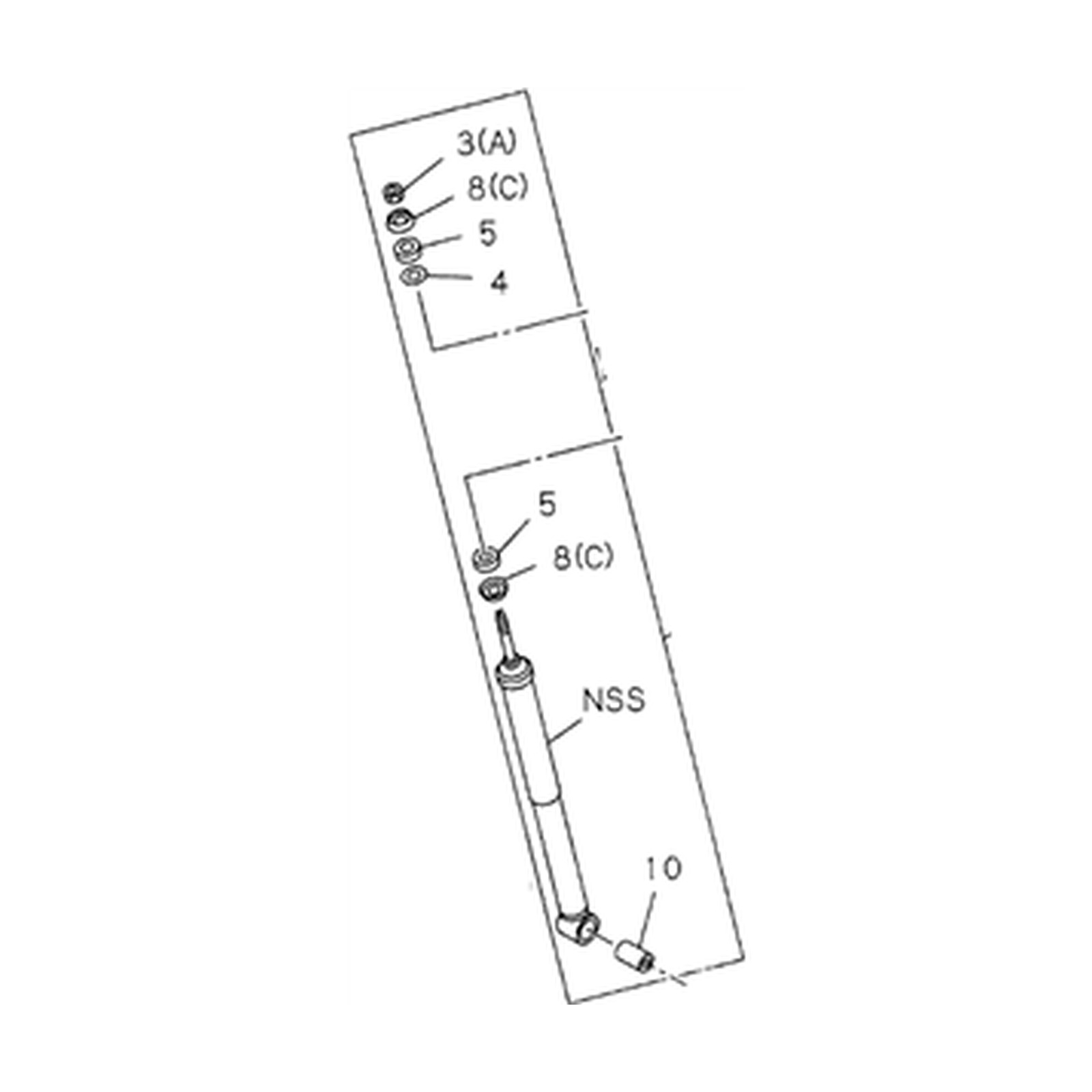 Rear shock absorbers for Honda Passport OEM 8-97133-839-0