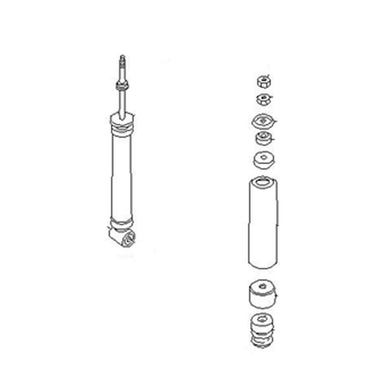 Rear shock absorbers for Nissan 200SX OEM 56210-D8125