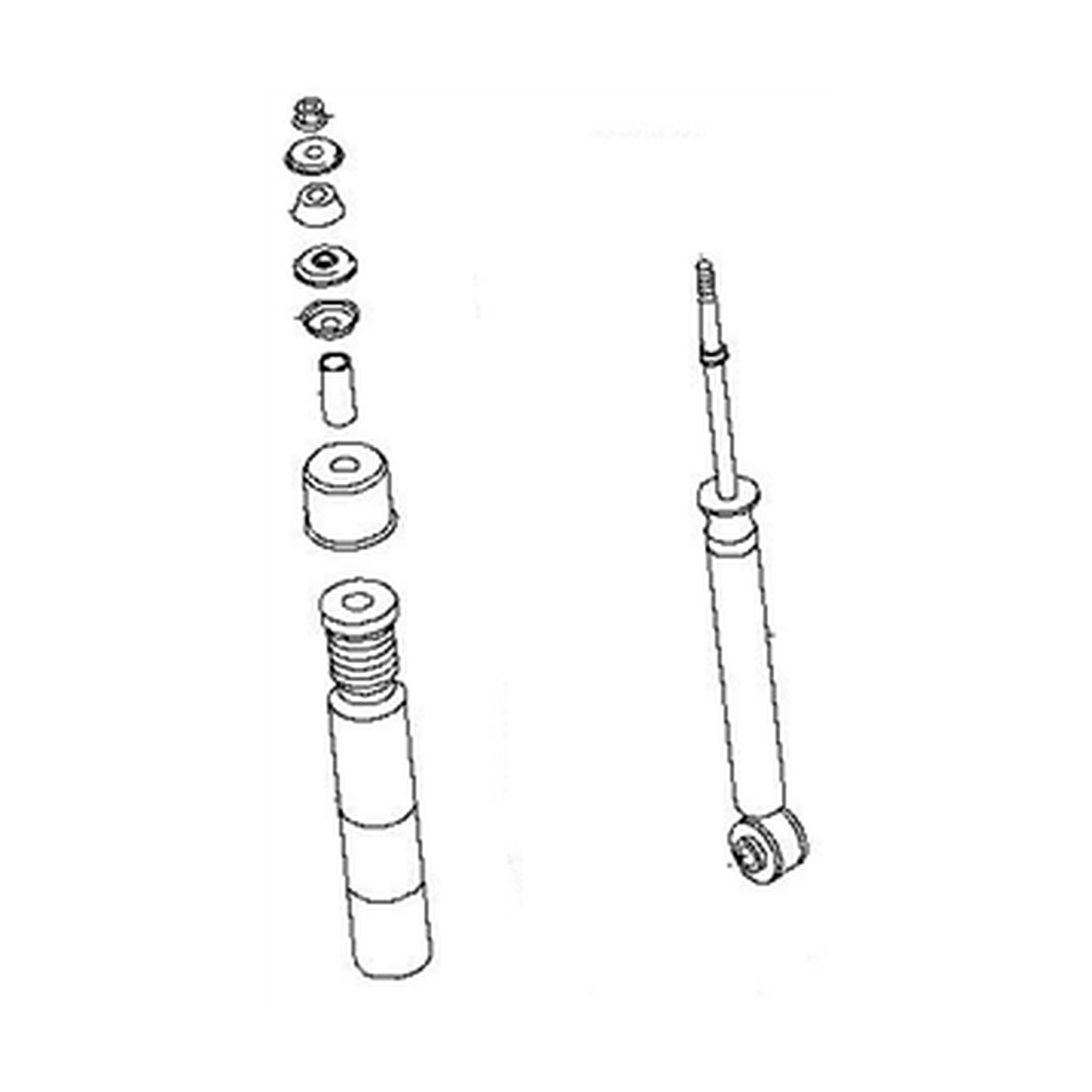 Rear shock absorbers for Nissan Cube OEM E6210-1FC0C