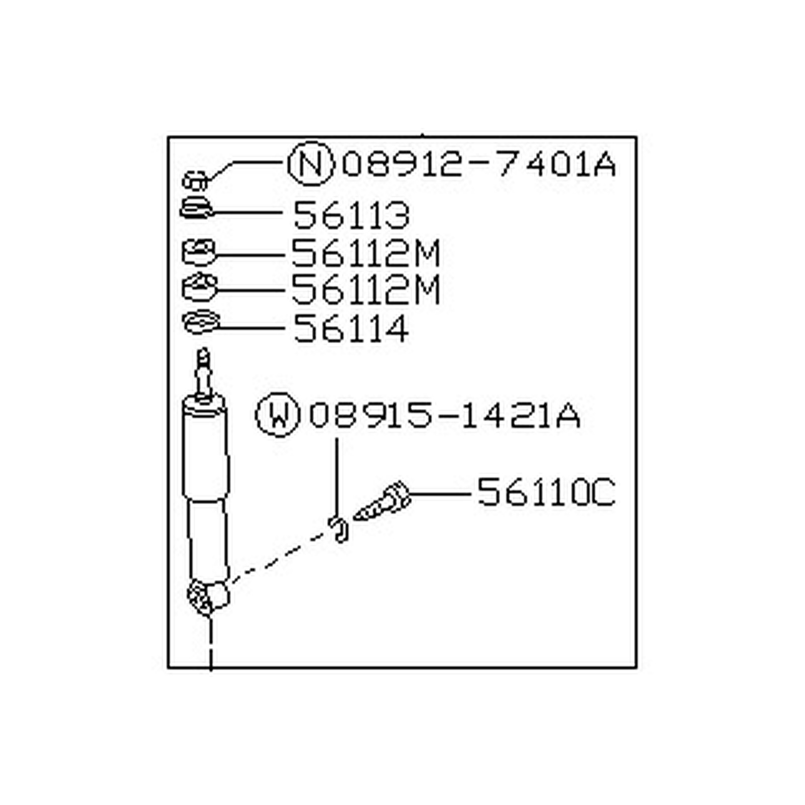 Front Left shock absorbers for Nissan Pathfinder OEM 56110-88G26