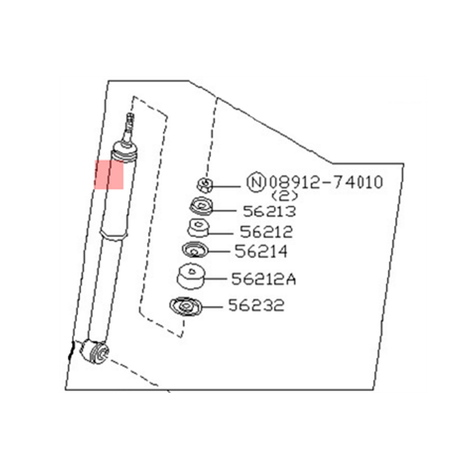 Rear shock absorbers for Nissan Sentra OEM 56210-05A26