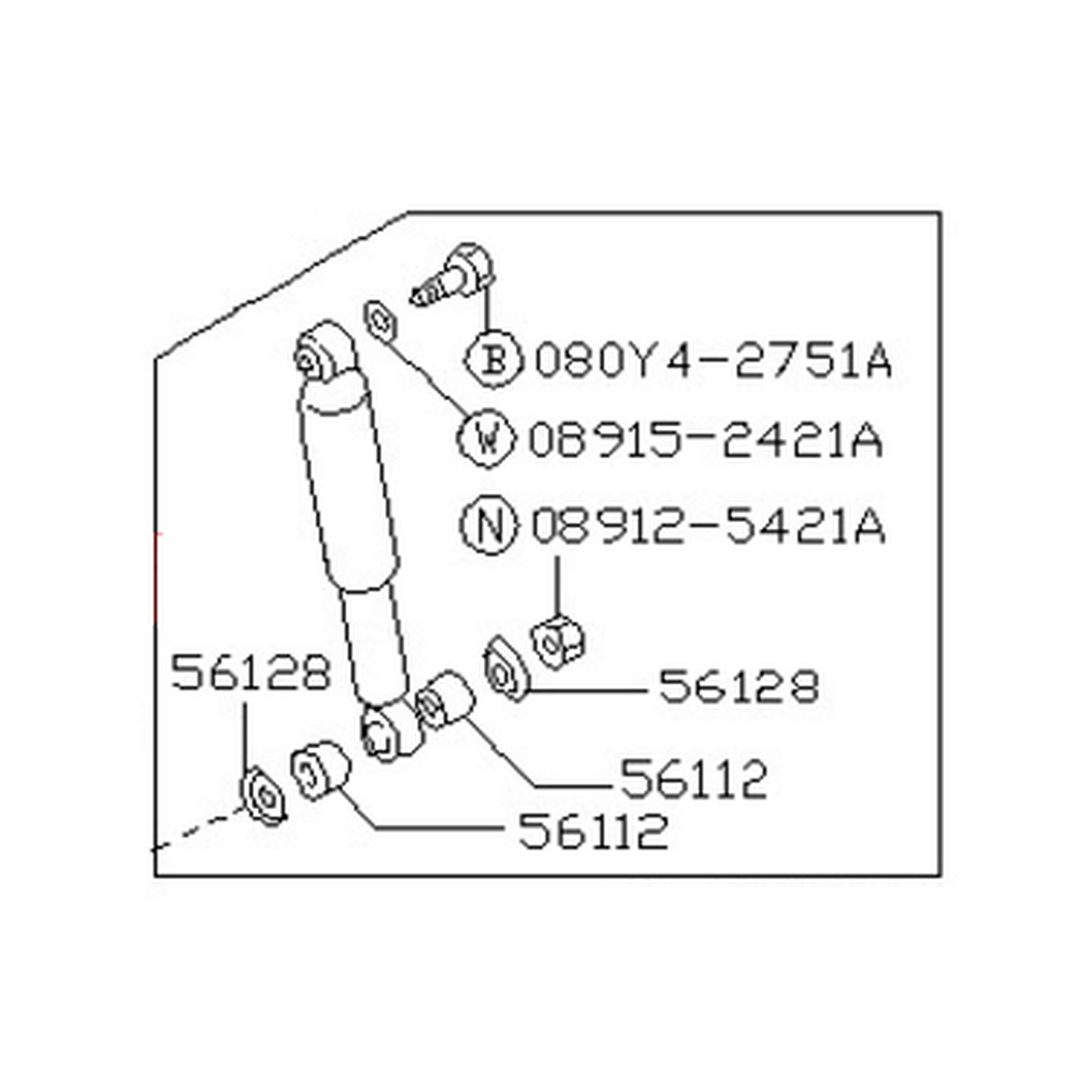 Front Left shock absorbers for Nissan Van OEM 56110-11C29