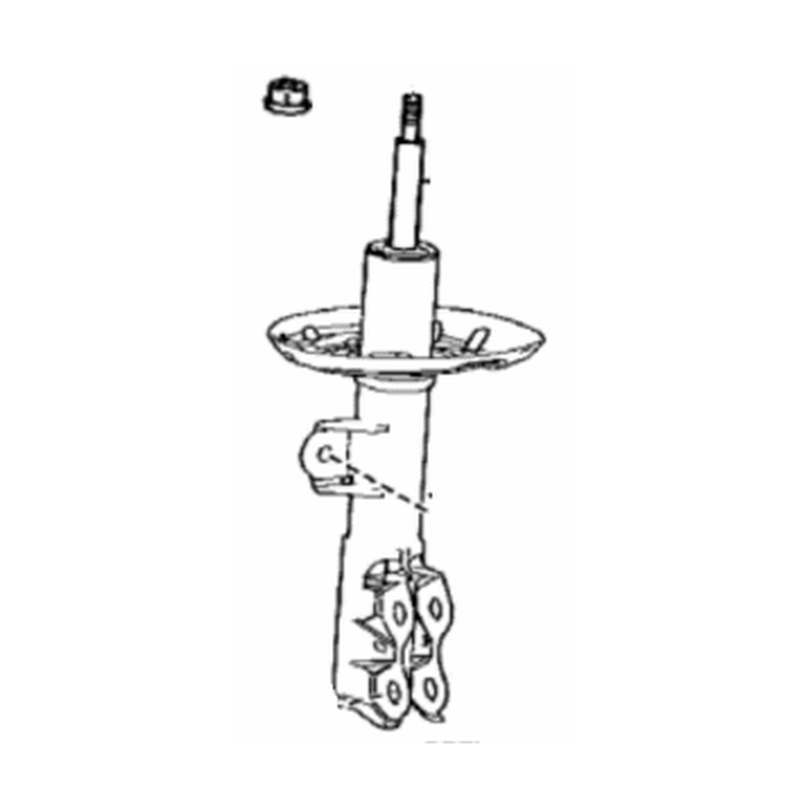 Front Right shock absorbers for Toyota Prius AWD-e OEM 48510-80A77