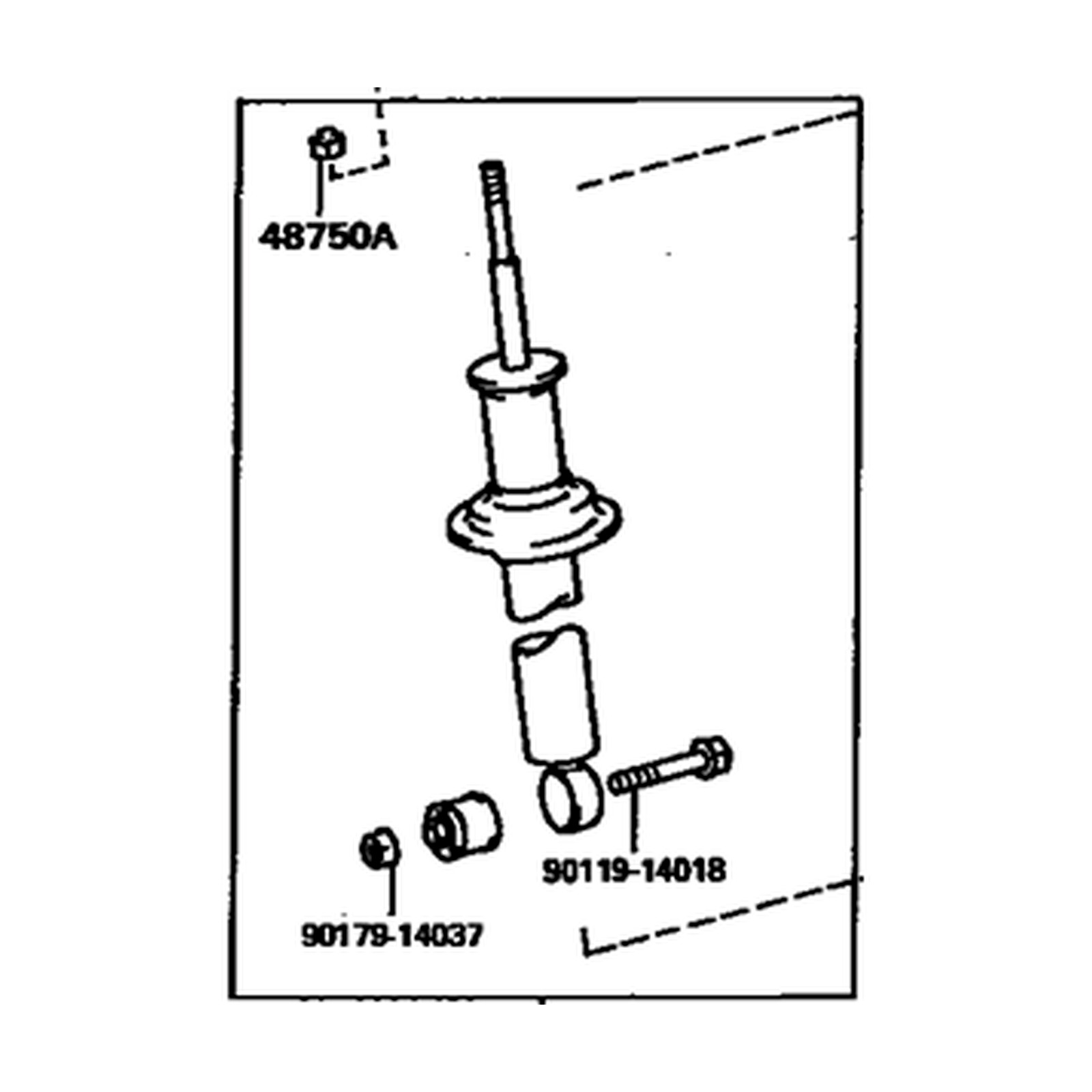 Rear Left shock absorbers for Toyota Supra OEM 48530-19155